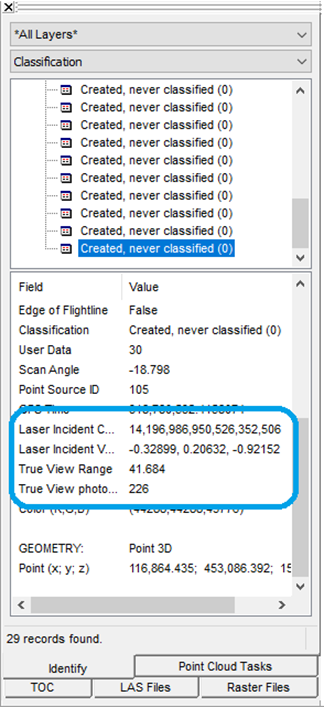 Extra Bytes displayed in the Identify Window of LP360